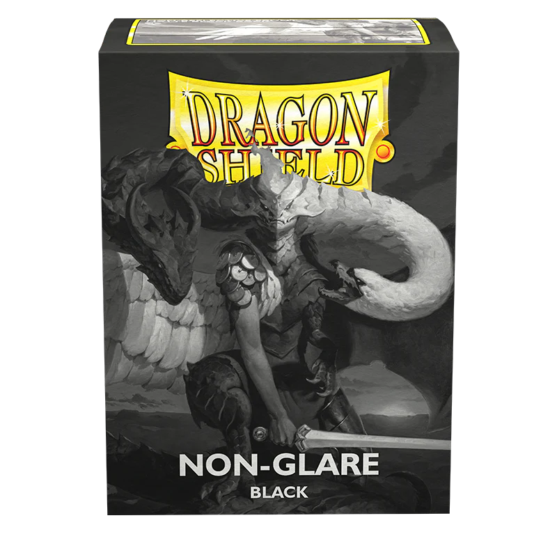 Dragon Shield: Standard 100ct Sleeves - Black (Non-Glare Matte)