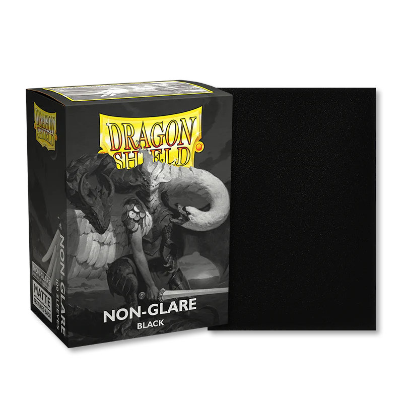 Dragon Shield: Standard 100ct Sleeves - Black (Non-Glare Matte) - Image 4