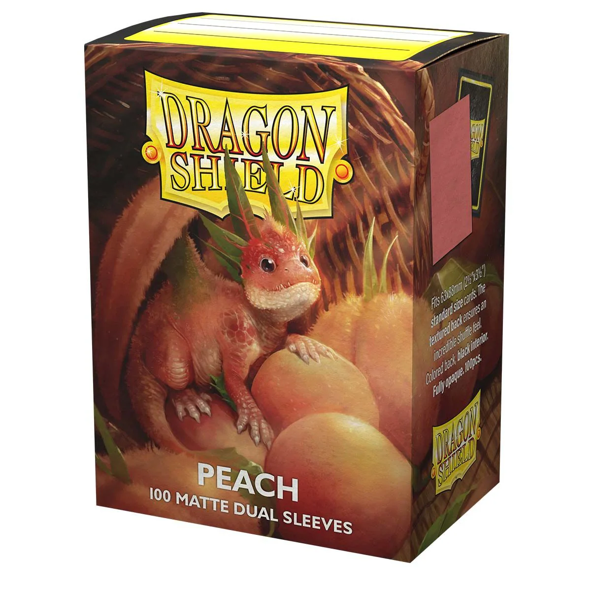Dragon Shield: Standard 100ct Sleeves - Peach (Dual Matte) - Image 2