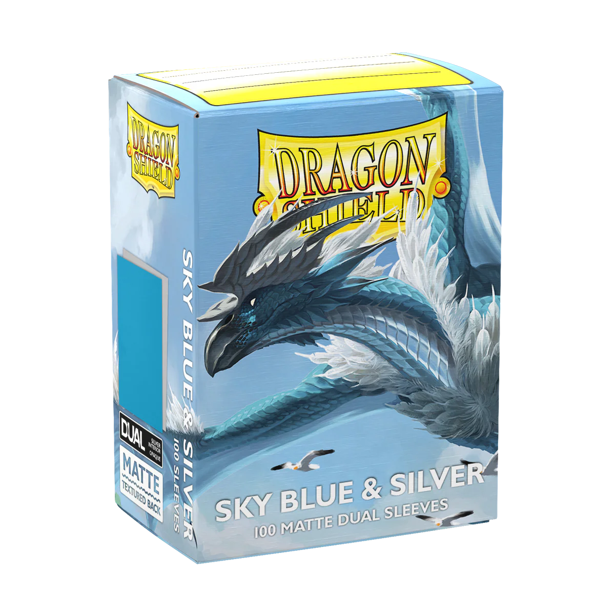 Dragon Shield: Standard 100ct Sleeves - Sky Blue & Silver (Dual Matte) - Image 4