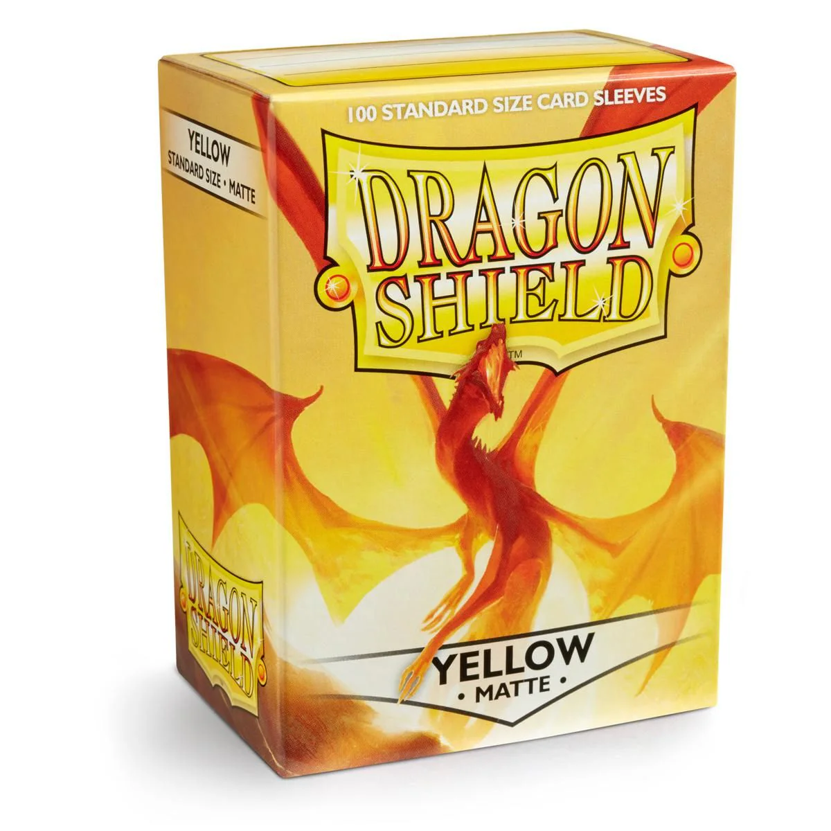 Dragon Shield: Standard 100ct Sleeves - Yellow (Matte) - Image 3