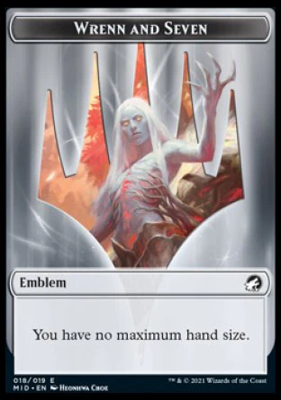 Human // Wrenn and Seven Emblem Double-Sided Token [Innistrad: Midnight Hunt Tokens] - Image 2