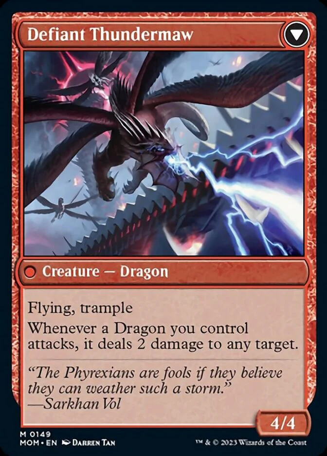 Invasion of Tarkir // Defiant Thundermaw [March of the Machine] - Image 2
