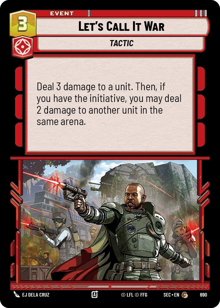 Let's Call It War (690) (Foil) (690) [Secrets of Power]