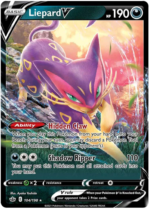 Liepard V (104/198) [Sword & Shield: Chilling Reign]