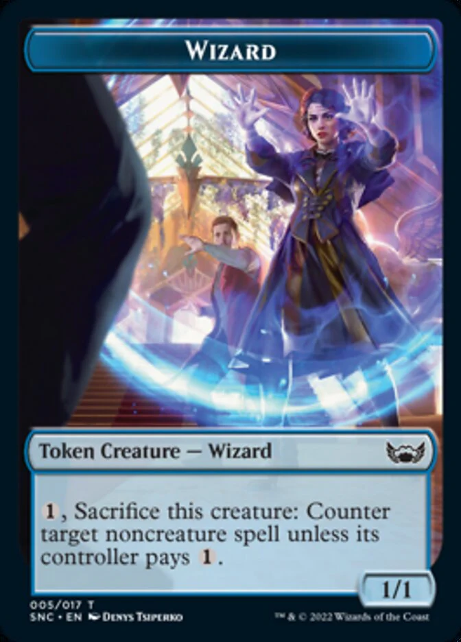 Ogre Warrior // Wizard Double-Sided Token [Streets of New Capenna Tokens] - Image 2