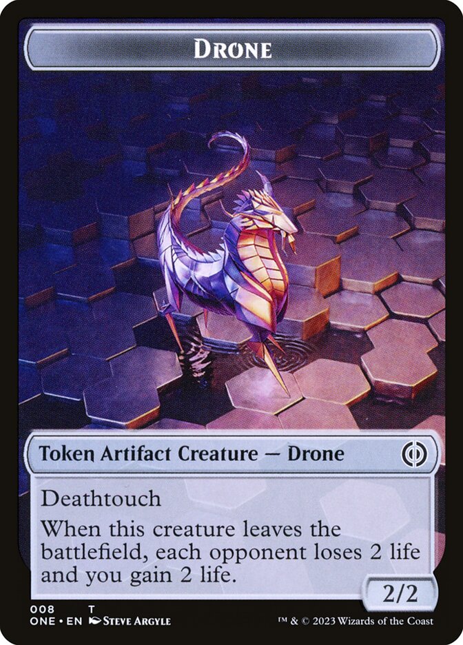Phyrexian Mite (012) // Drone Double-Sided Token [Phyrexia: All Will Be One Tokens] - Image 2
