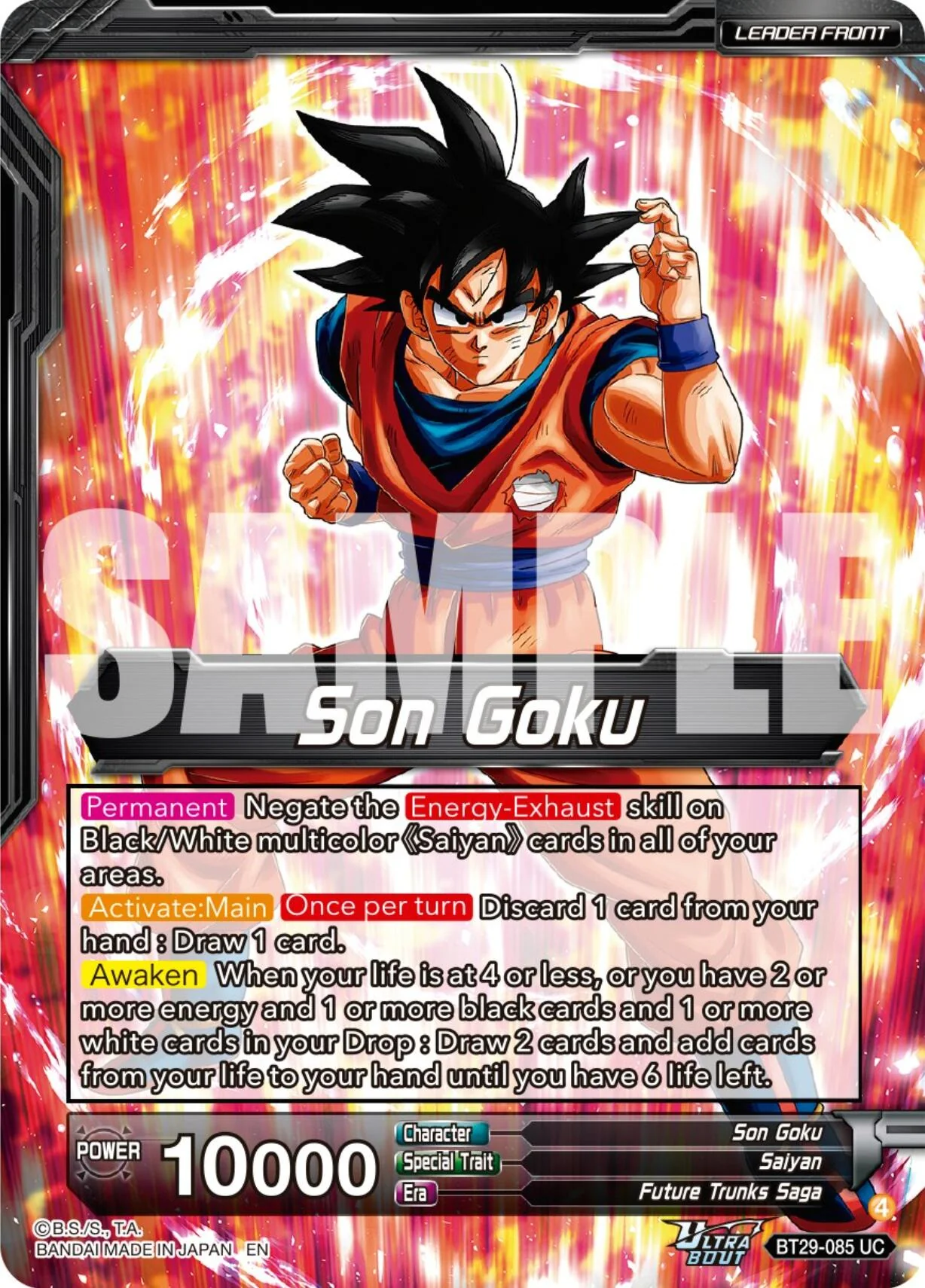 Son Goku // SSB Kaio-Ken Son Goku, Striking a God (SLR) (BT29-085) [Fearsome Rivals] - Image 2