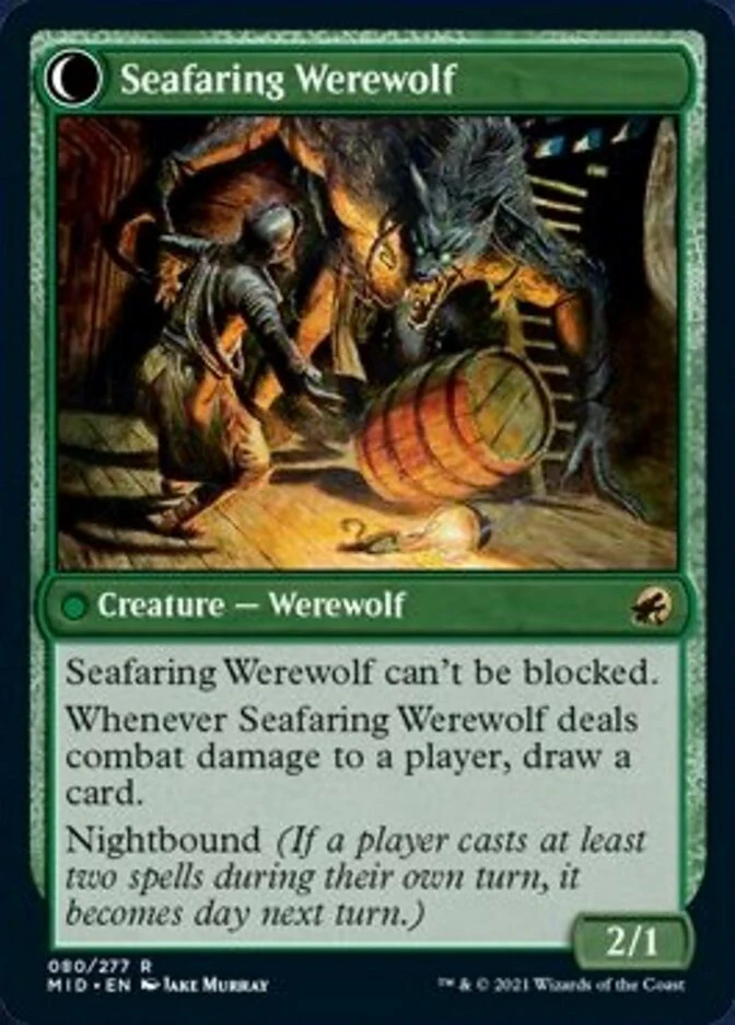 Suspicious Stowaway // Seafaring Werewolf [Innistrad: Midnight Hunt] - Image 2