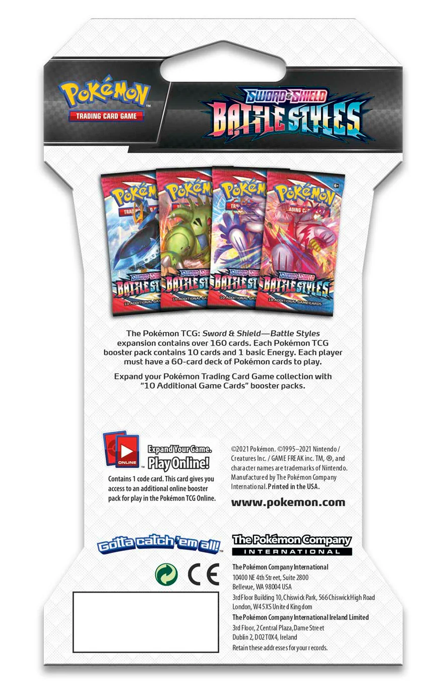 Sword & Shield: Battle Styles - Sleeved Booster Pack (Rapid Strike Urshifu V) - Image 2