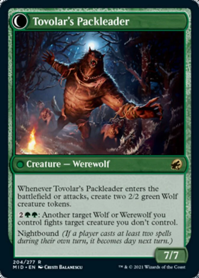 Tovolar's Huntmaster // Tovolar's Packleader [Innistrad: Midnight Hunt] - Image 2