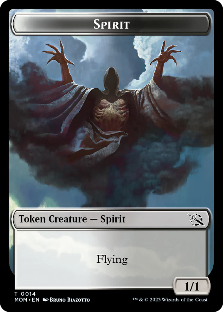 Treasure (21) // Spirit (14) Double-Sided Token [March of the Machine Tokens] - Image 2