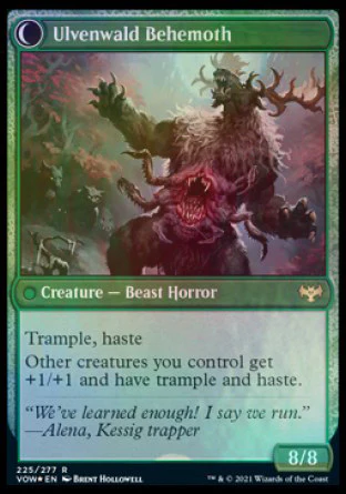 Ulvenwald Oddity // Ulvenwald Behemoth [Innistrad: Crimson Vow Prerelease Promos] - Image 2