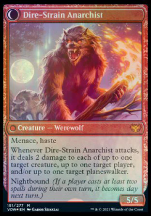 Volatile Arsonist // Dire-Strain Anarchist [Innistrad: Crimson Vow Prerelease Promos] - Image 2