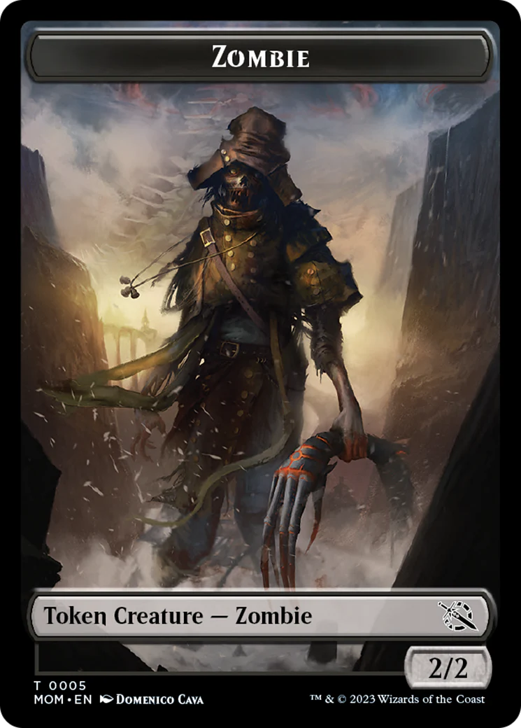 Warrior // Zombie Double-Sided Token [March of the Machine Tokens] - Image 2