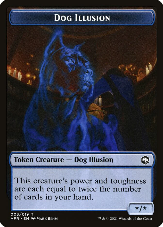 Zombie // Dog Illusion Double-Sided Token [Dungeons & Dragons: Adventures in the Forgotten Realms Tokens] - Image 2