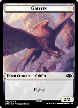 Zombie // Griffin Double-Sided Token [Dominaria Remastered Tokens] - Image 2