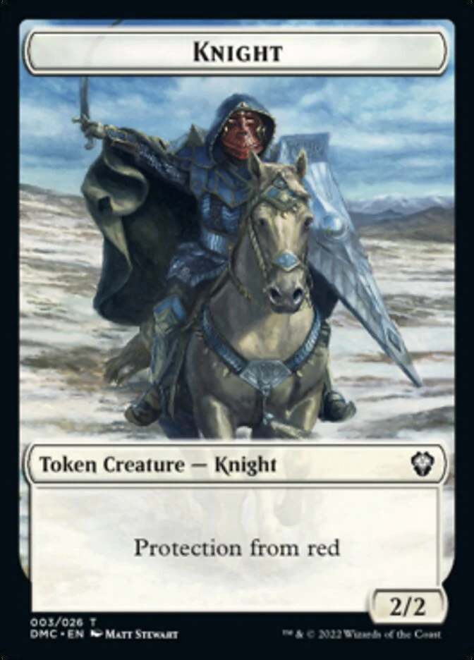 Zombie Knight // Knight Double-Sided Token [Dominaria United Commander Tokens] - Image 2